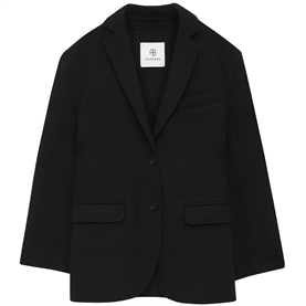 Anine Bing Quinn Blazer, Black Cashmere Blend